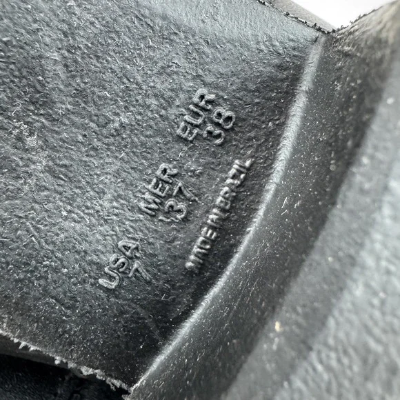 Womens Sandro Moscoloni Robin Belted Black Leather Cowboy Boots Size 7 M GUC - Picture 9 of 9